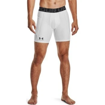 Under Armour HeatGear Mid Compression Shorts Weiß Herren L