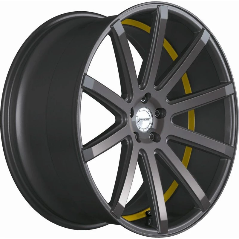 CORSPEED DEVILLE Felge 19 Zoll Gunmetal/Gelb 5x112 ET47
