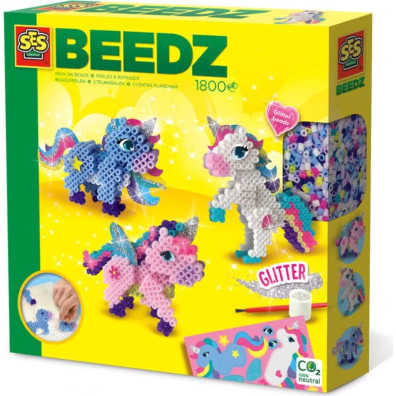 SES Creative Bügelperlen-Einhorn-Set 3D