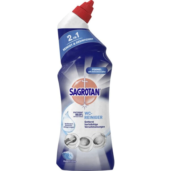 Sagrotan 2-in-1 WC-Reiniger Ozeanfrische, 750 ml