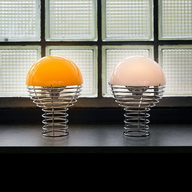 Verpan LED-Akku-Tischleuchte WIRE, Orange, 25 cm, IP44