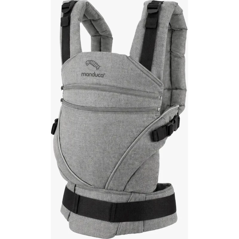 Manduca® Xt Babytrage, Melange Grey, 3 Tragepositionen