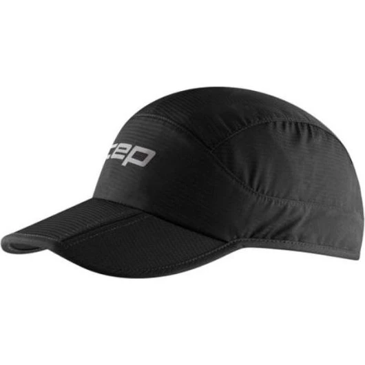 CEP Core Run Faltbare Cap - Atmungsaktive Laufmütze Schwarz