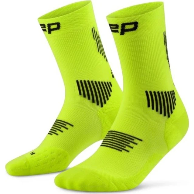 CEP Core Run Mid Cut Socks 5.0 IV Lime/Schwarz