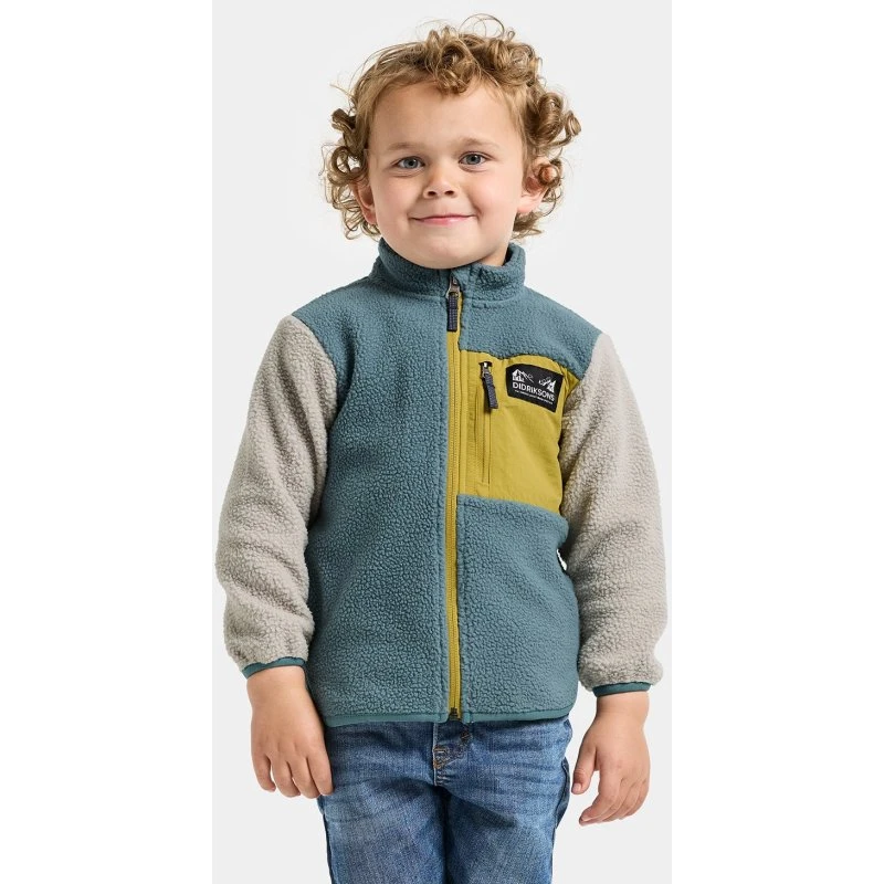 Didriksons Anten Fleecejacke Kinder - Factory Blue