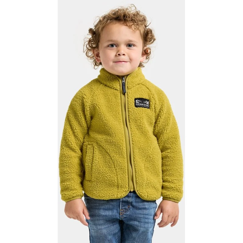 Didriksons Gibbs Fleecejacke für Kinder - Yellow Pollen