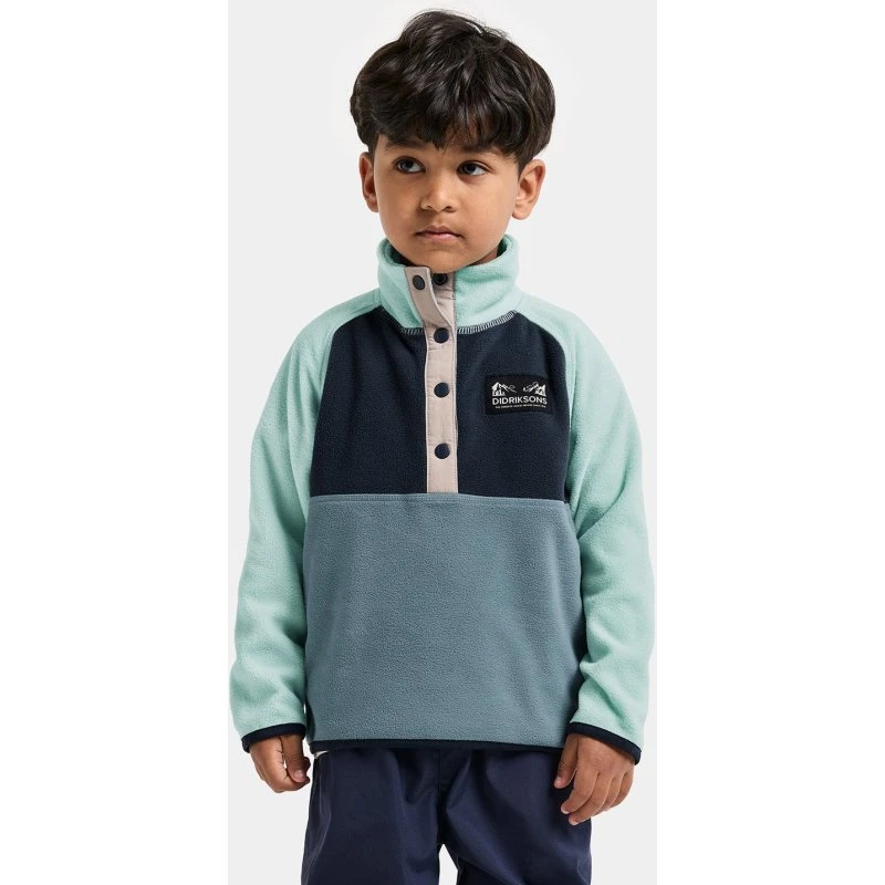 Didriksons Monte Fleece-Pullover für Kinder - Factory Blue