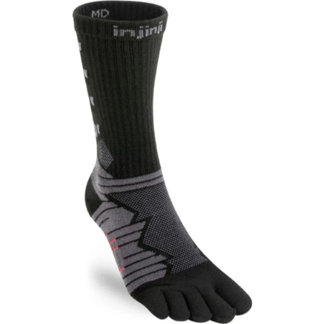 Injinji Ultra Run Crew XL Zehensocken - Schwarz