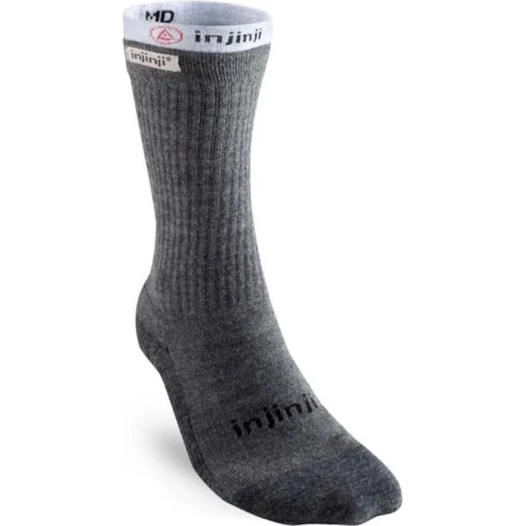 Injinji Liner + Hiker Crew L Herren Socken - Grau