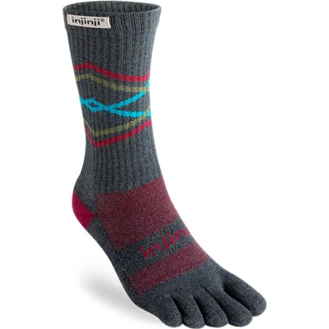 Injinji Trail Midweight Crew Zehensocken Schwarz M (40½-44)
