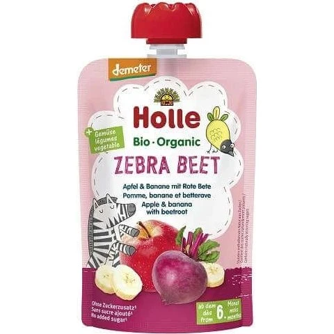Holle Bio-Banane & Rote Bete Püreebeutel, 100g, ab 6 Monaten