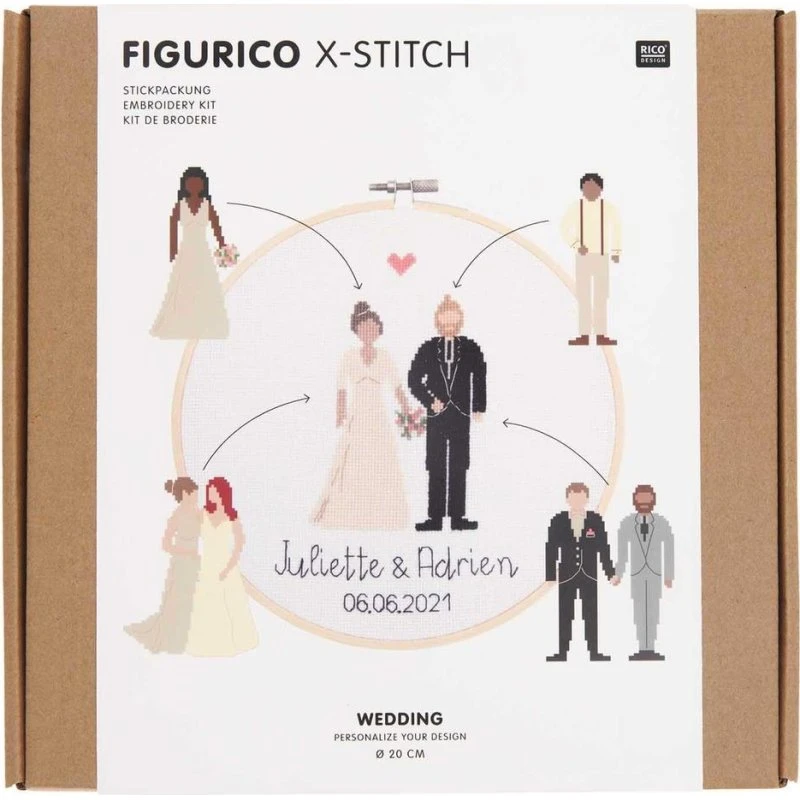 Rico Design Figurico Stickpackung Wedding Ø 20cm