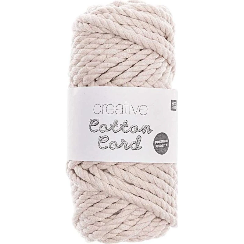 Rico Design Creative Cotton Cord Makramee-Garn Natur