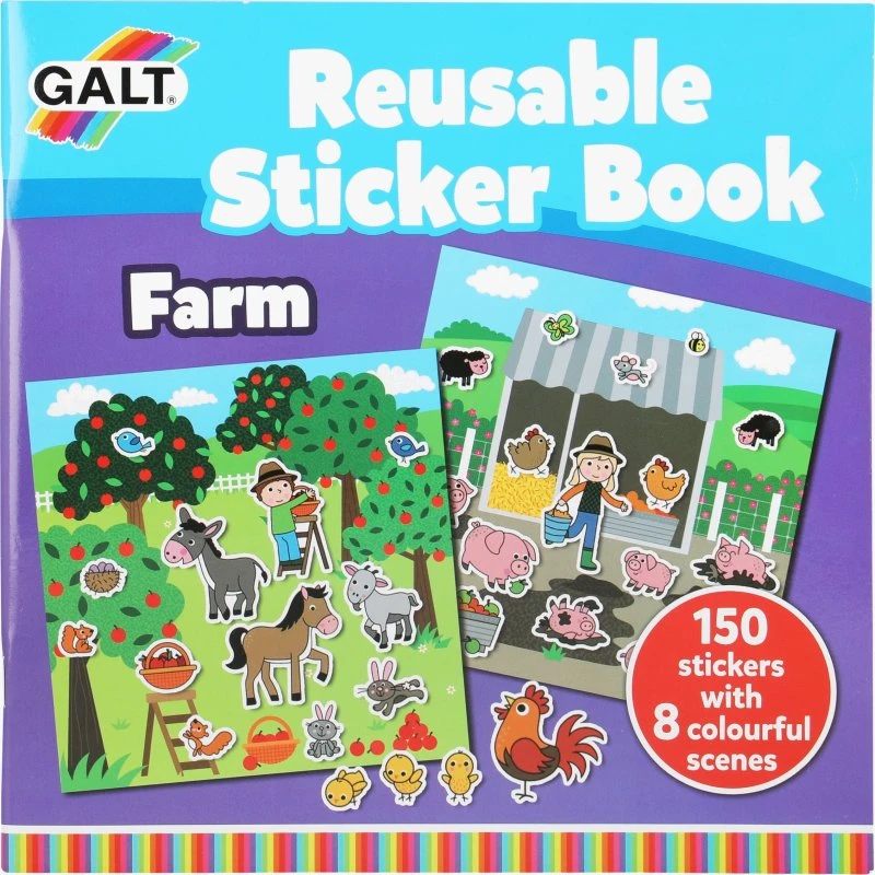 Galt Stickerbuch Bauernhof - 150 wiederverwendbare Sticker