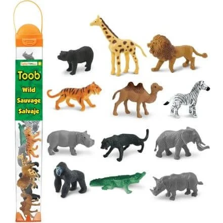 Safari Ltd Wildtiere Figurenset, 12 handbemalte Figuren