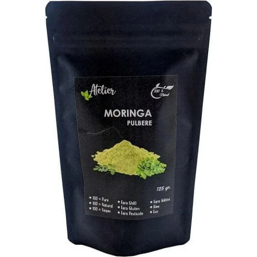 Sanoviva Farma Moringa-Pulver, 125g, Bio-Blattpulver