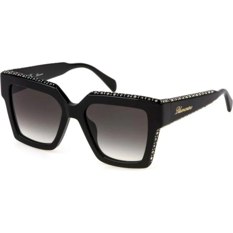 Blumarine SBM859S Sonnenbrille Schwarz Rechteckig