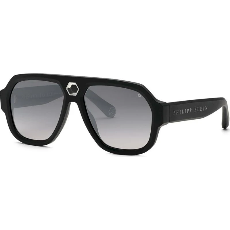 Philipp Plein Plein Starlight SPP143 Sonnenbrille Schwarz Grau 58mm