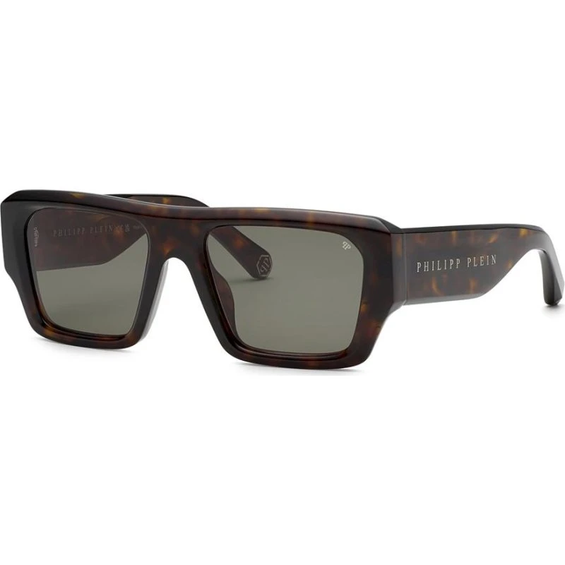 Philipp Plein Plein Starlight SPP144 Sonnenbrille Havana Grün 55mm