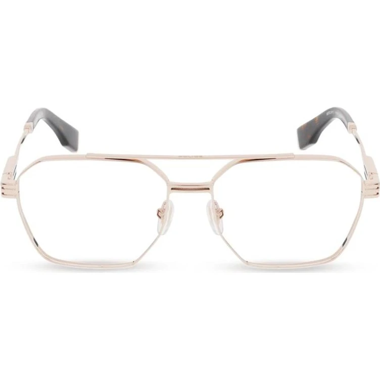 Police VPLQ76 Brille Herren - Quadratisch, Roségold/Gold Metall