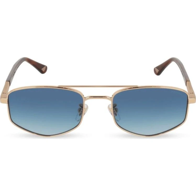 Police New Crossroads 3 SPLQ84 Sonnenbrille Geometrisch Blau/Gold