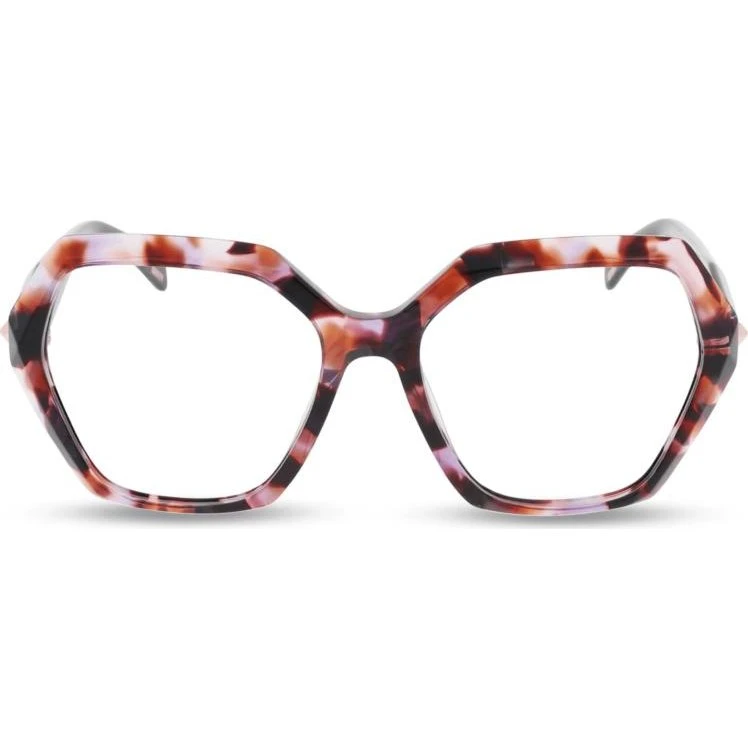 Police VPLR19 Brille Unisex - Geometrisch - Havana