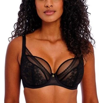 Freya BH Sydnie Underwired High Apex Plunge Bra Schwarz