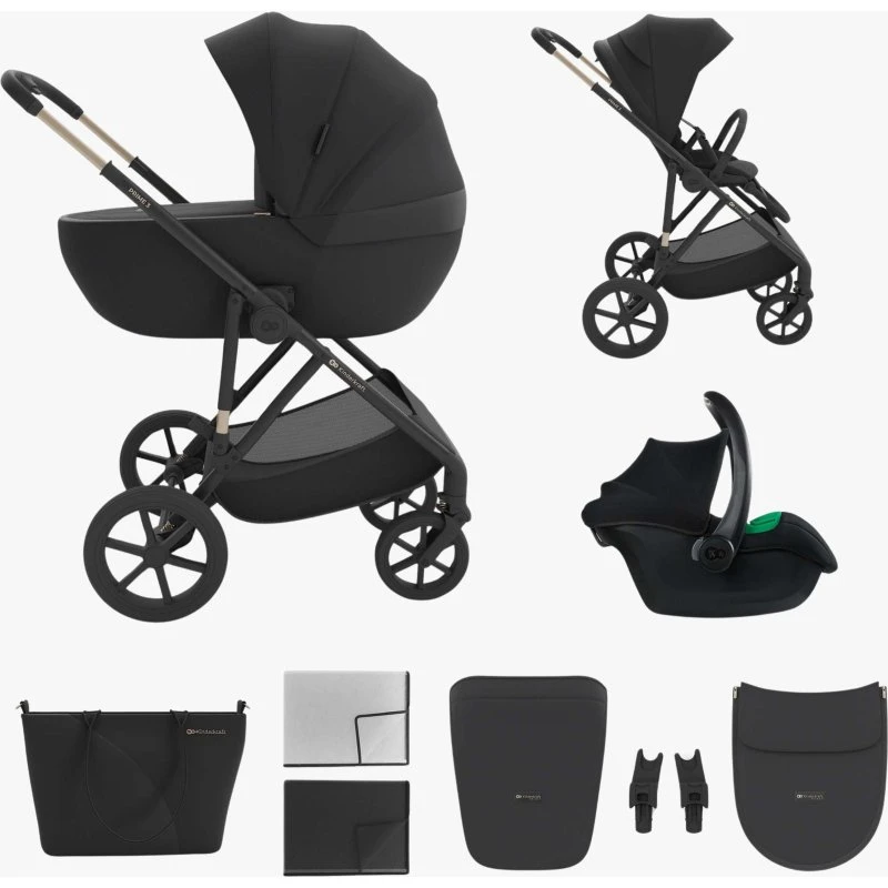 Kinderkraft Trio-Set PRIME 3 3in1 inkl. Babyschale MINK PRO 2 - Schwarz