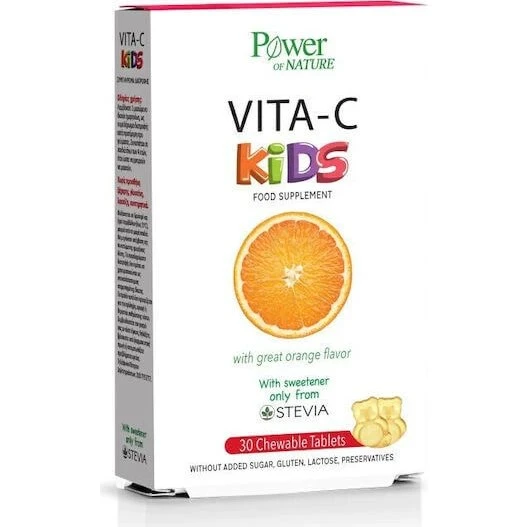 Power Of Nature Vita-C Kids Vitamin C Kautabletten Orange 30 Stk.