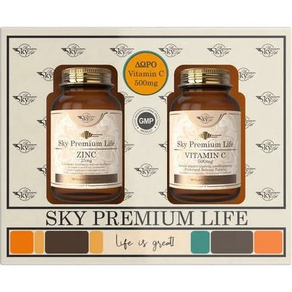 Sky Premium Life Zink 25mg & Vitamin C 500mg - 120 Tabletten