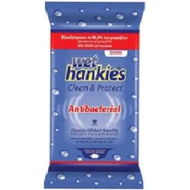 Antibakterielle Feuchttücher, 15 Stück, Wet Hankies