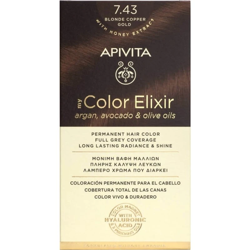 Apivita My Color Elixir Dauerhafte Haarfarbe N7.43 Blond Bronze Honig