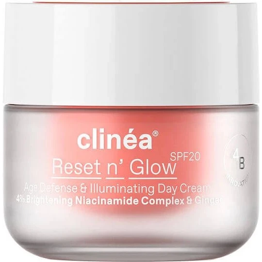 Clinea Reset n' Glow Tagescreme SPF20, Niacinamid & Präbiotika, 50ml