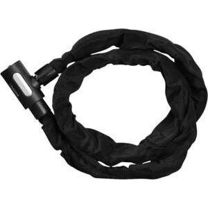 Hama 178138 Kettenschloss 120 cm mit Leuchtschlüssel, Schwarz