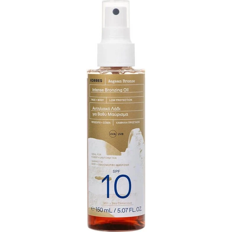 Korres Aegean Bronze Körper-Bräunungsöl SPF 10, 150 ml