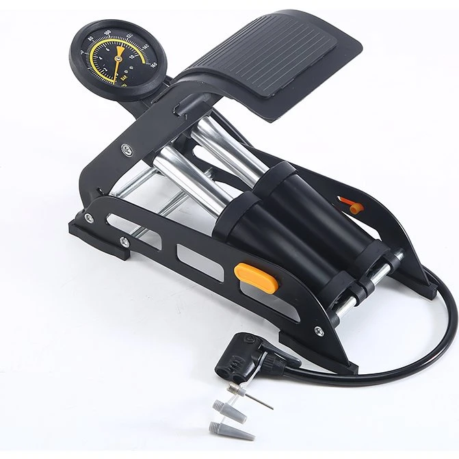 IWH Fußluftpumpe Doppelzylinder 10 bar schwarz