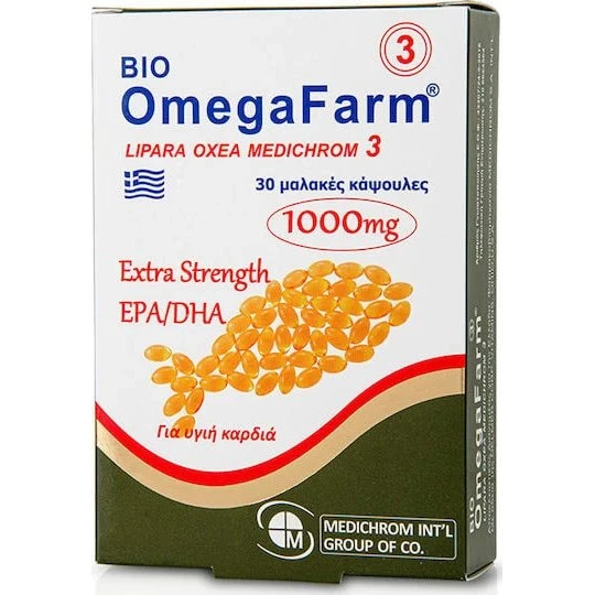 Medichrom Bio Bio Omega Farm Fischöl 1000mg 30 Weichkapseln