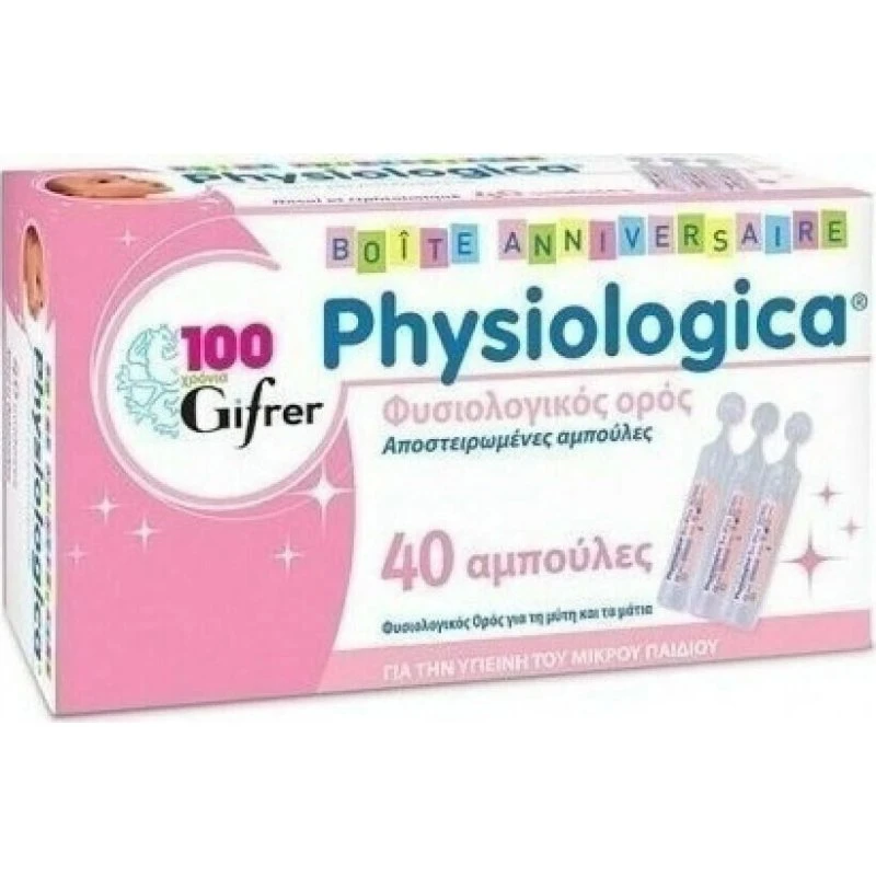 GIFRER Physiologica Nasen- & Augenlösung, 40 x 5 ml Ampullen