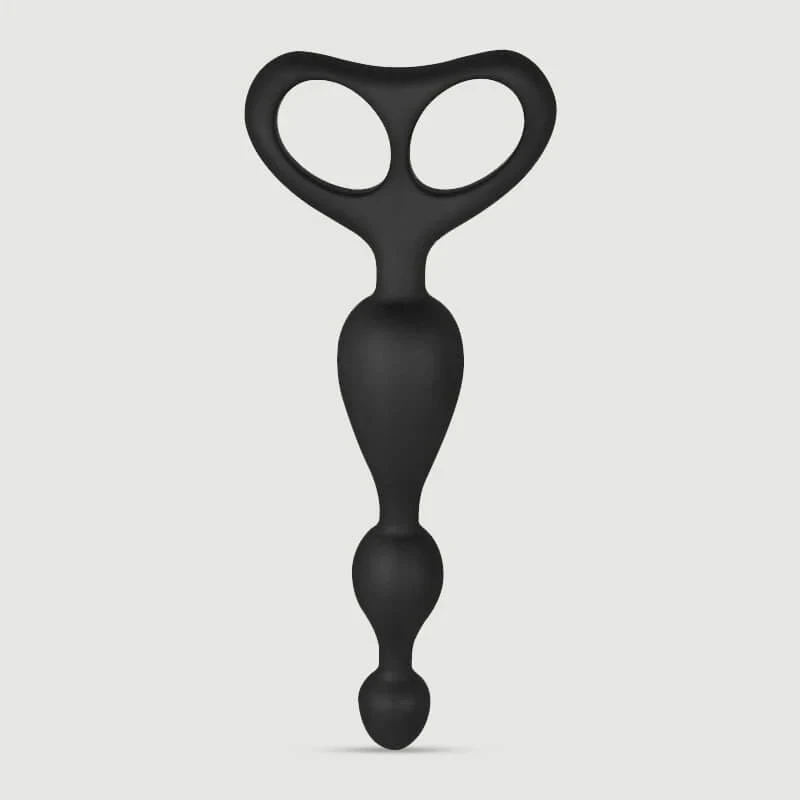 Sexopolis Anal Beginner's Starter Silikon Anal Perlen mit Griff - Schwarz