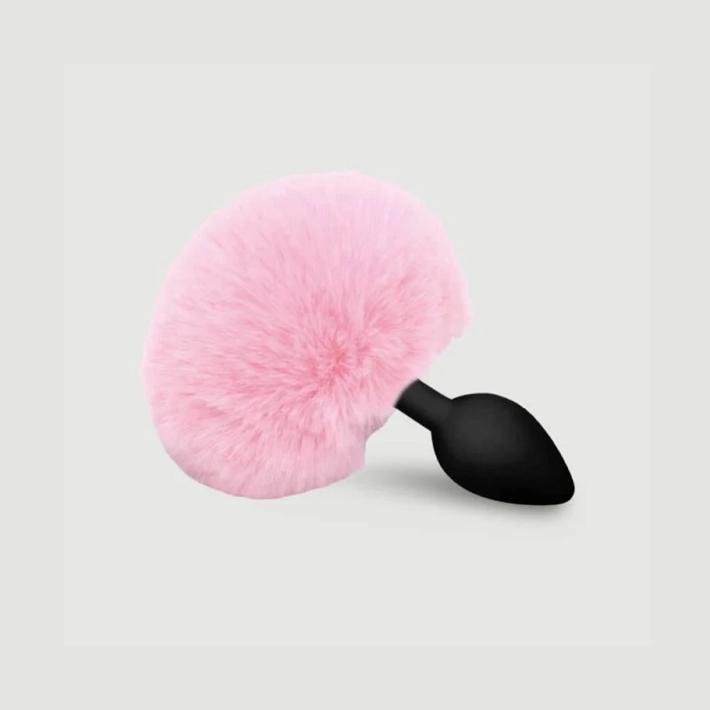 Sexopolis Kleiner Bunny Tail Butt Plug aus Silikon - Pink