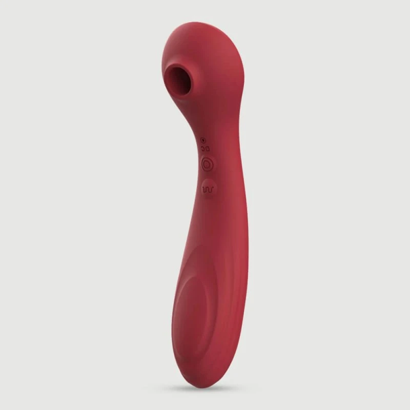 Sexopolis Gemini Premium Klitoris-Saug-Stimulator & Vibrator, Rot