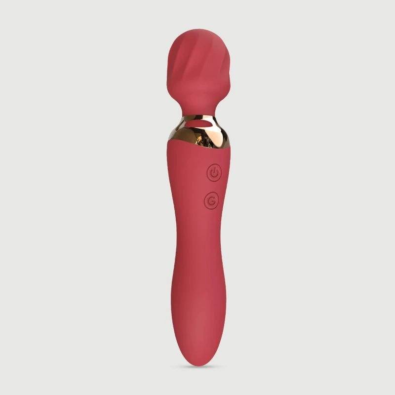 Vibro-Wall Premium Silikon Massage Wand Stimulator & Vibrator - Rot