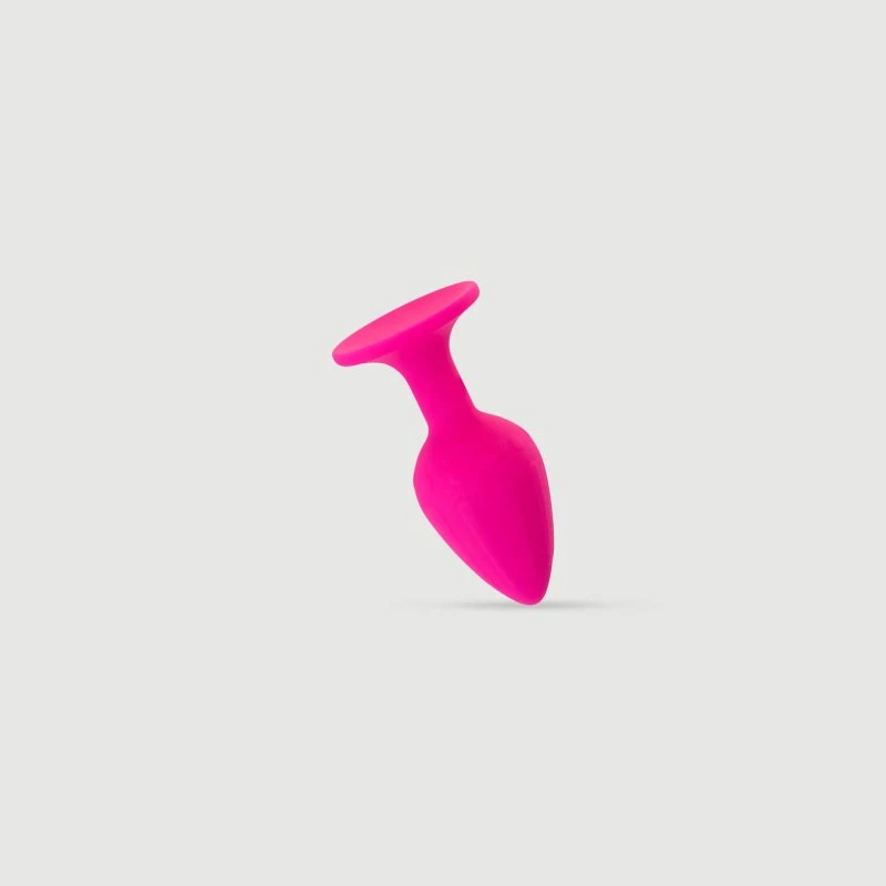Anal Collection Wavy Medium Silikon Butt Plug mit Saugnapf - Pink