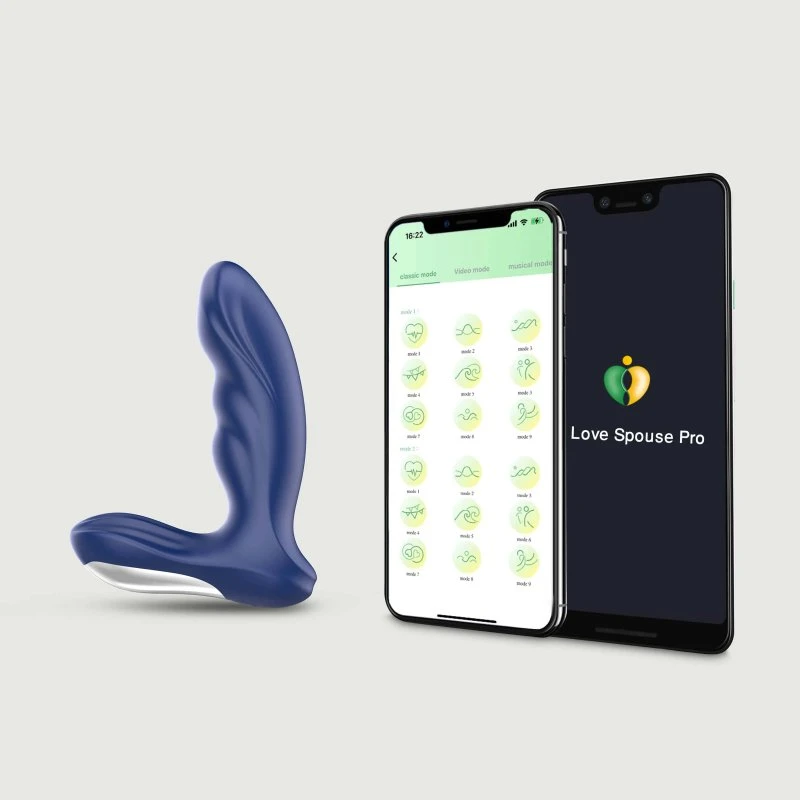 Sexopolis Eleganter Prostata-Massagevibrator aus Silikon - Blau
