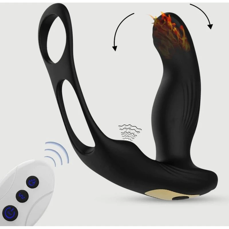 Die Sway P Fernbedienbarer beheizter Silikon Prostata-Massager - Schwarz