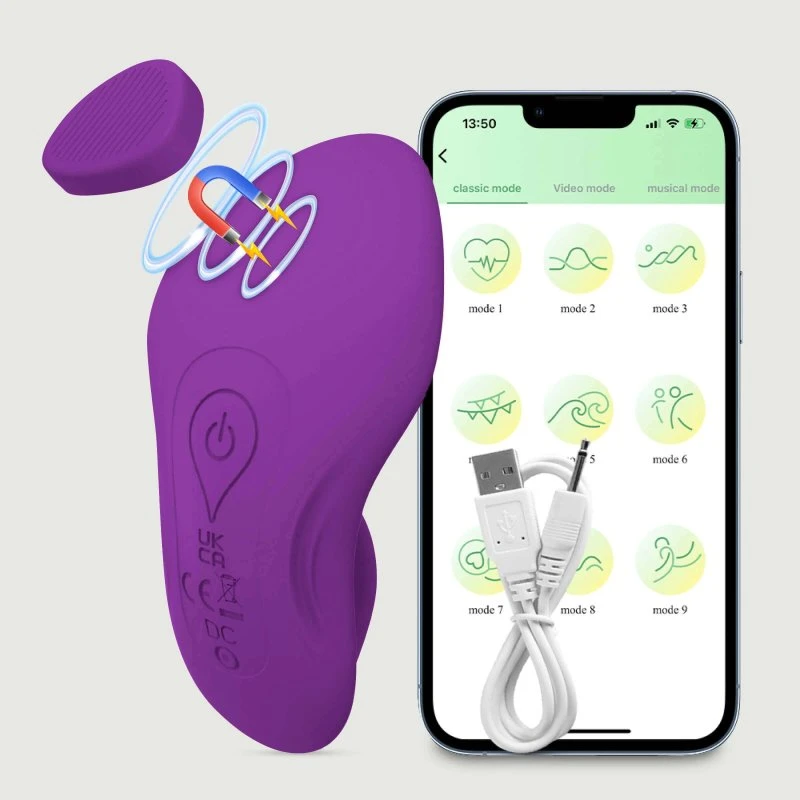 Kenna App-gesteuerter Silikon-Wearable-Vibrator - Lila