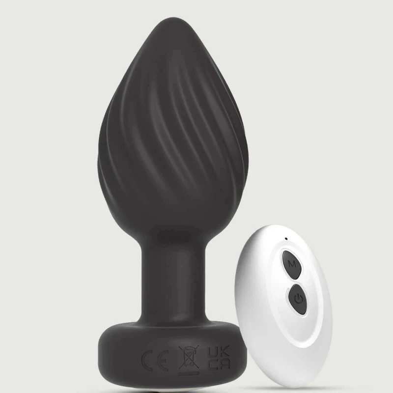 My Anal Wave Ferngesteuerter Vibrierender Butt Plug Silikon Klein - Schwarz