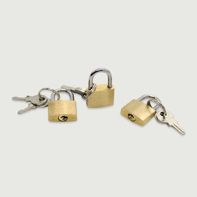 Mini-Metall-Vorhängeschlösser mit Schlüsseln - Silber/Gold