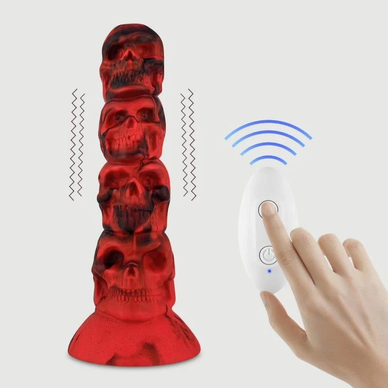 The Walking Dead Silikonvibrator mit Saugnapf & Fernbedienung - Rot