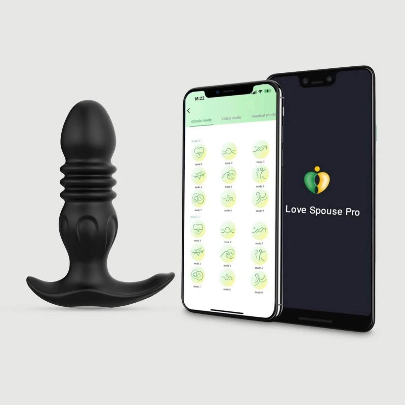 Power Thruster App-gesteuerter Prostata-Vibrator - Schwarz